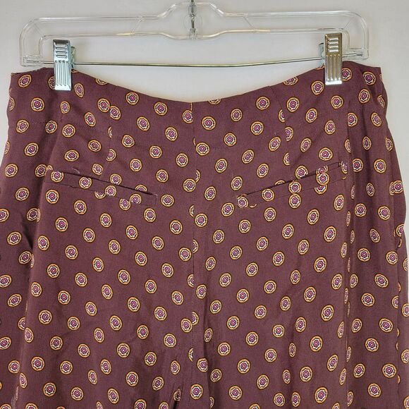By Anthropologie Womens Marsden Wide Leg Pants Size 8 Brown High Rise Hippie - Picture 2 of 12